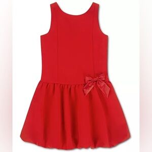 Abercrombie Kids Red Sleeveless Bubble Dress with Bow. Size 15/16
